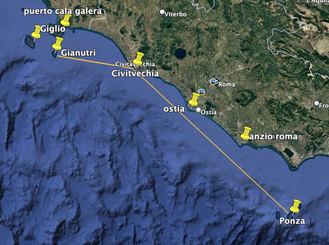 Hacia las islas Pontinas